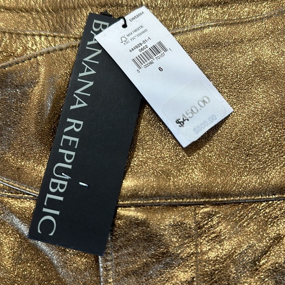 Gold Banana Republic Leather Shorts - Picture 3 of 6